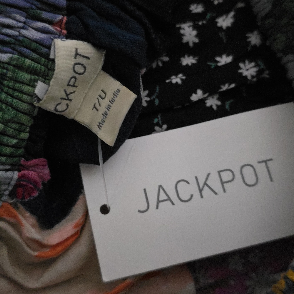 Jackpot Multicolor Patchwork A-Line Skirt - Picture 5 of 5